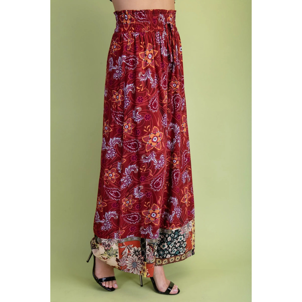 TE1500 MRSLA Gigio Mixed Print Wide Leg Pants Various Sizes - Picture 2 of 4